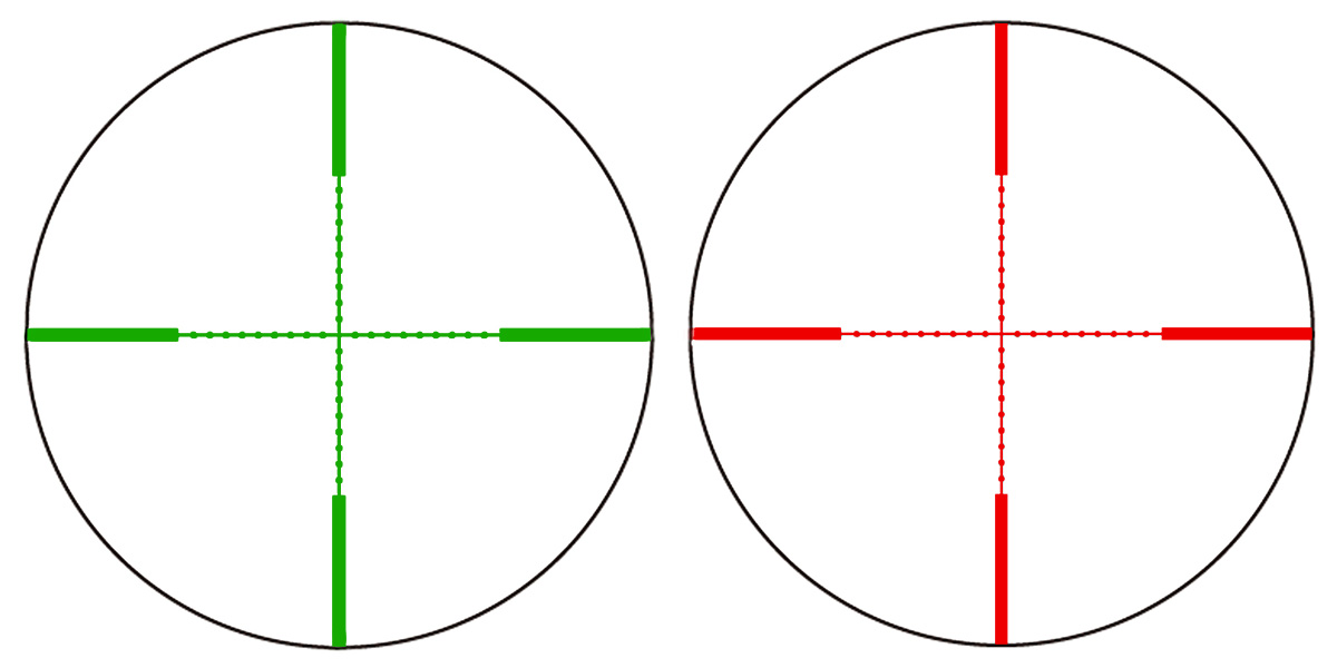 réticule rouge et vert